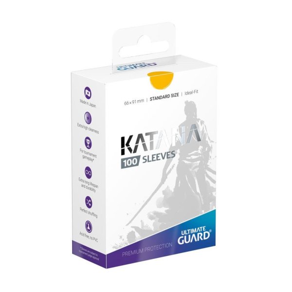 Sleeves - Ultimate Guard - Katana standard Jaune