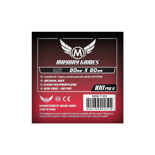 Sleeves - Mayday - 80x80mm - Medium Square (x100)