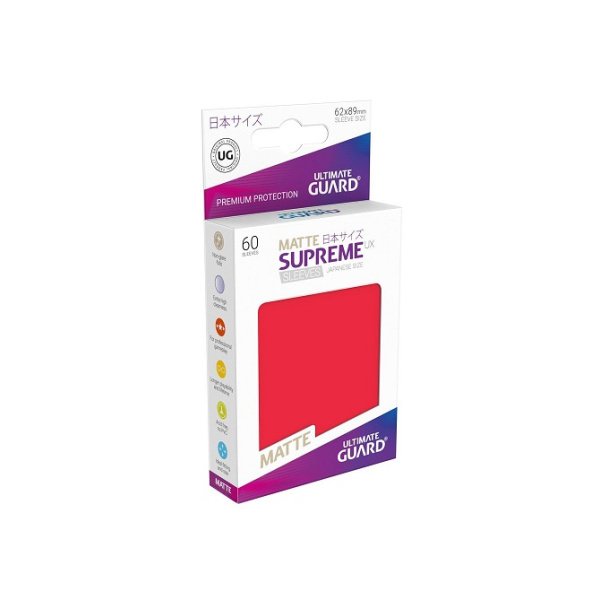 Sleeves - Ultimate Guard - Small Supreme UX Matte Rouge