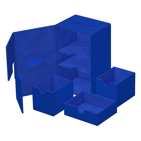 Ultimate Guard Twin Flip`n`Tray 160+ XenoSkin Monocolor Bleu