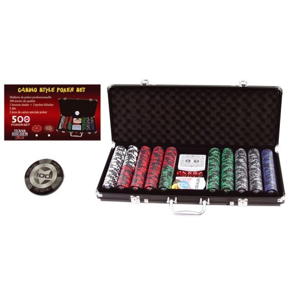 Mallette de poker professionnelle 500 jetons (14 gr)