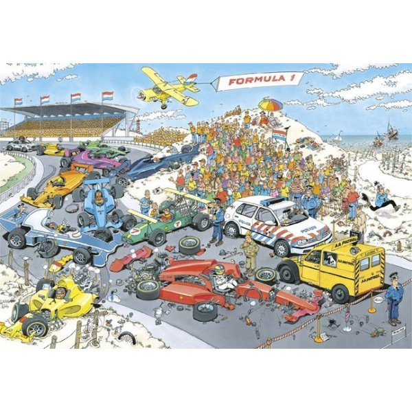 Puzzle Jan Van Haasteren - 1000  - Formule 1.Le départ – Image 2