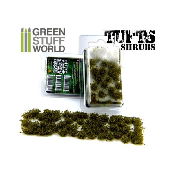 Green Stuff World - Touffes de Buissons - 6mm - Auto-Adhésif - Vert foncée