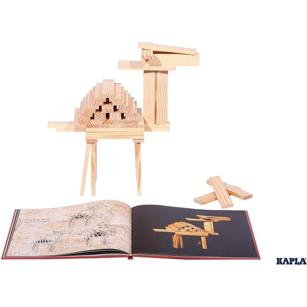 Mallette en Bois de 280 Kapla - Livre d'art rouge – Image 2