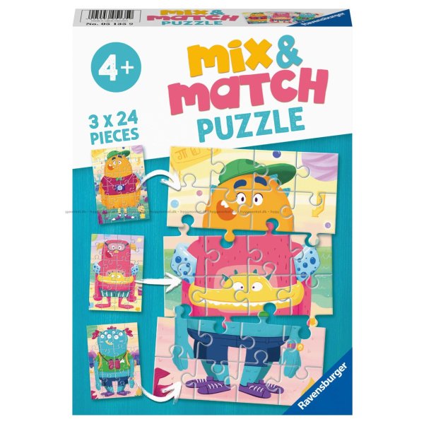 Puzzle 3x24 - Mix & Match Monsters