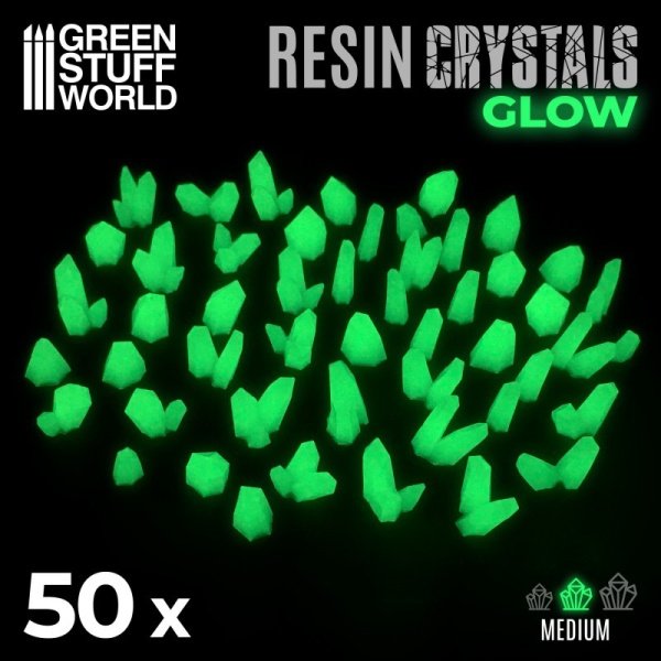 Green Stuff World - Cristaux de Résine verts glow - Moyen