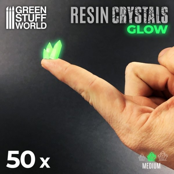 Green Stuff World - Cristaux de Résine verts glow - Moyen – Image 3