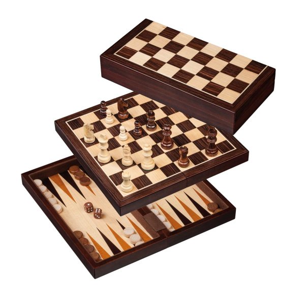 Philos - Backgammon - Échecs - Dames - Taille du roi 63 mm