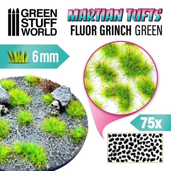 Green Stuff World - Touffes d'herbe martienne - Fluor Grinch Green