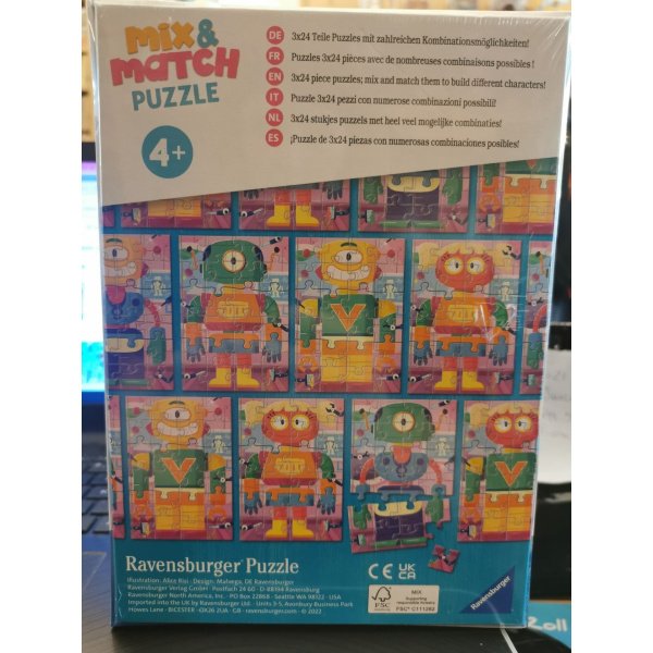 Puzzle 3x24 - Mix & Match Les petits robots – Image 2