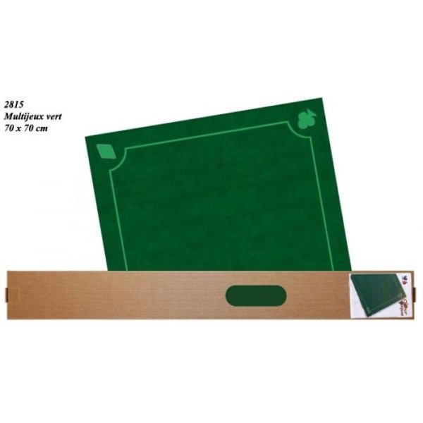 Tapis Multijeux Coeur de Pique Vert 70X70cm