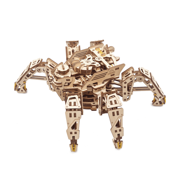Ugears kit de construction Exploreur Hexapode -27 x22x9,5 cm- bois brun 388 pièces