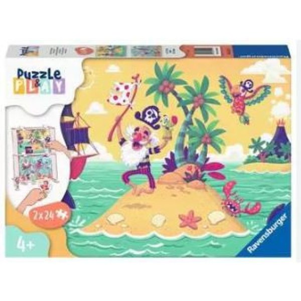 Puzzle & Play 2 x 24 - La chasse au trésor des pirates