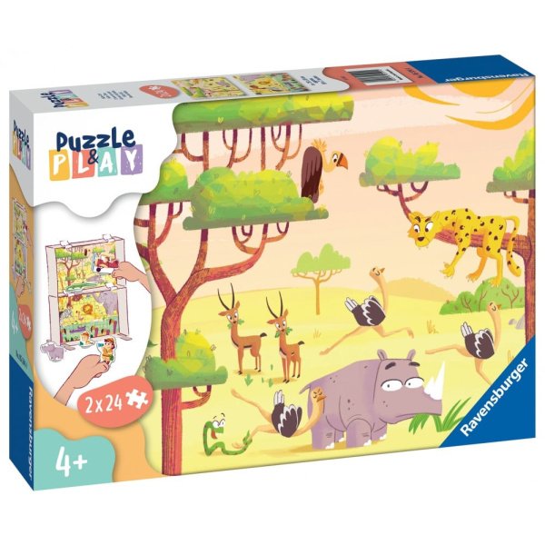 Puzzle & Play 2 x 24 - L'heure du Safari