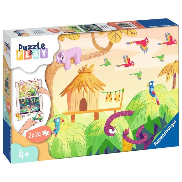 Puzzle & Play 2 x 24 - Exploration de la jungle