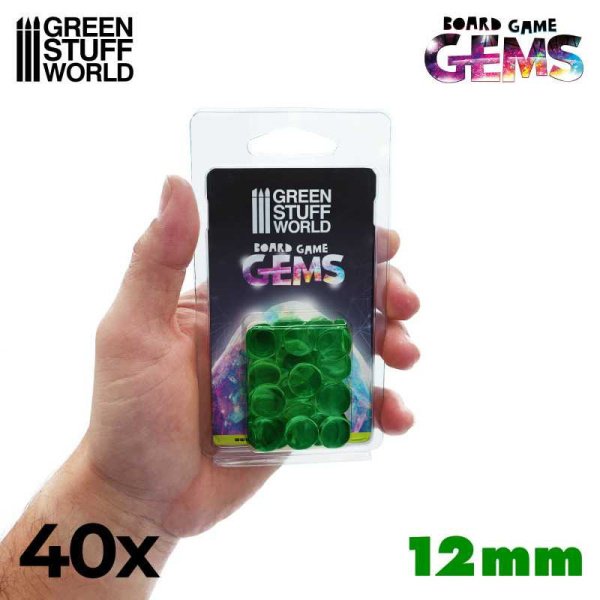 Green Stuff World - Gemmes en plastique 12mm - Vert – Image 2