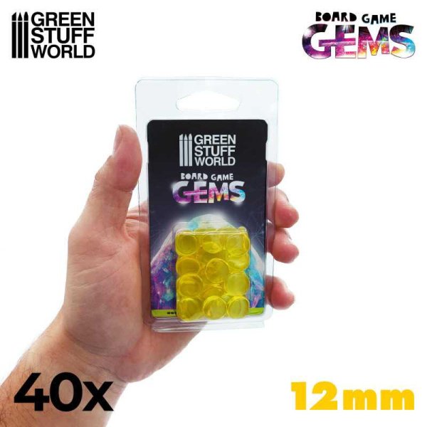 Green Stuff World - Gemmes en plastique 12mm - Jaune – Image 2