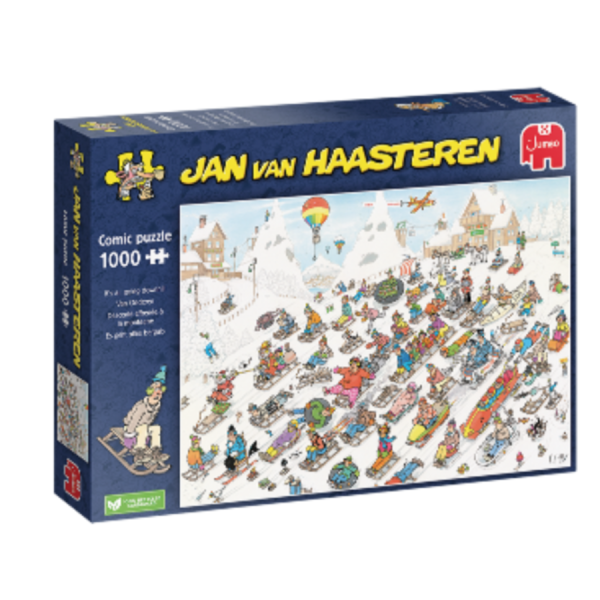 Puzzle 1000 pièces - Jan Van Haasteren - Descente effrénée à la montagne