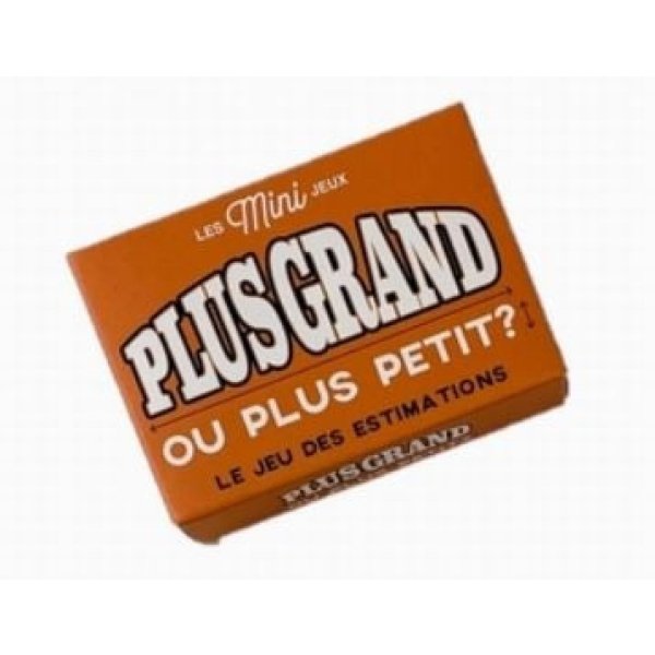 Les mini jeux - Plus grand ou plus petit