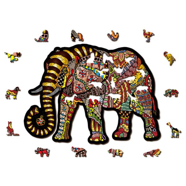 Wooden Puzzle 250 pièces - Magic elephant – Image 3