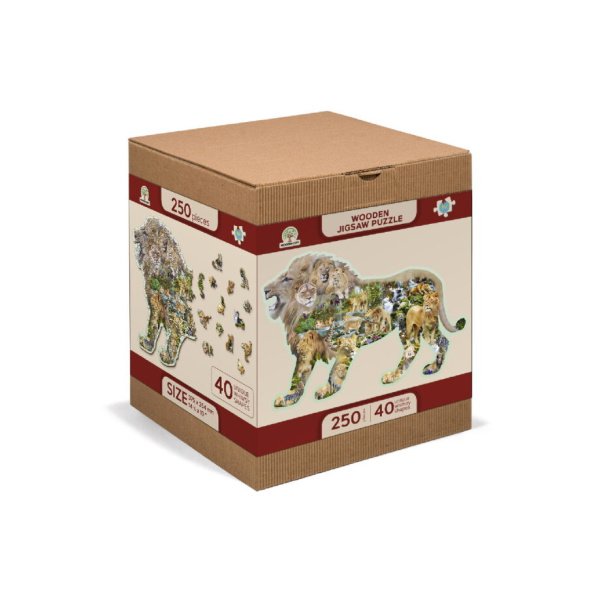Wooden Puzzle 250 pièces - Lion roar – Image 2