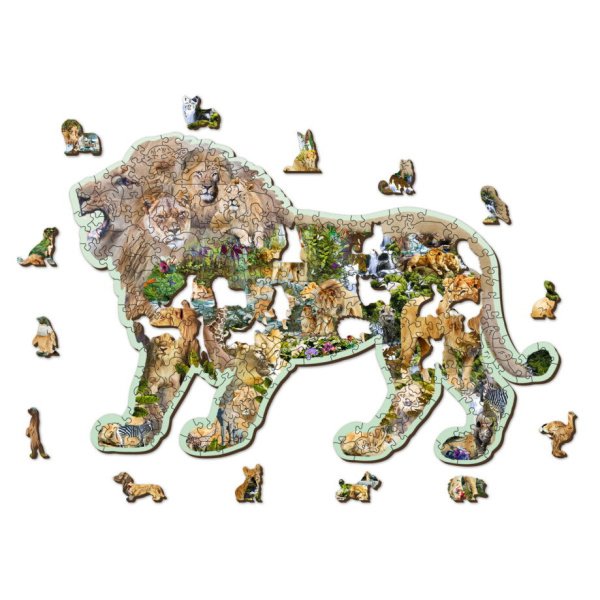 Wooden Puzzle 250 pièces - Lion roar – Image 3