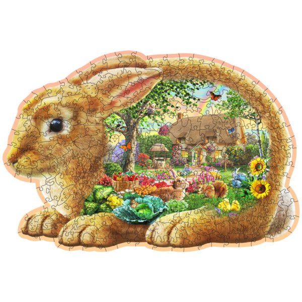 Wooden Puzzle 250 pièces - Garden bunny