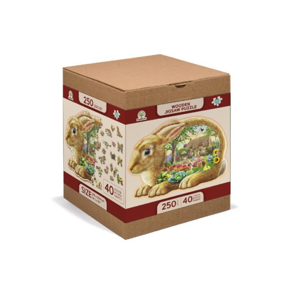 Wooden Puzzle 250 pièces - Garden bunny – Image 2
