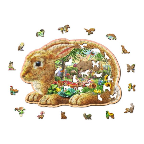 Wooden Puzzle 250 pièces - Garden bunny – Image 3
