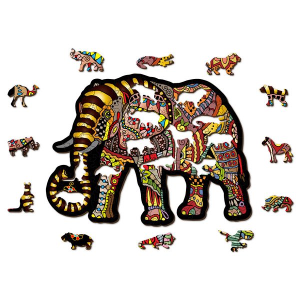 Wooden Puzzle 150 pièces - Magic elephant – Image 3