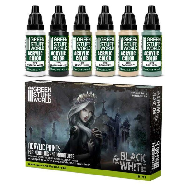 Green Stuff World - Set Peinture - Blanc et Noir