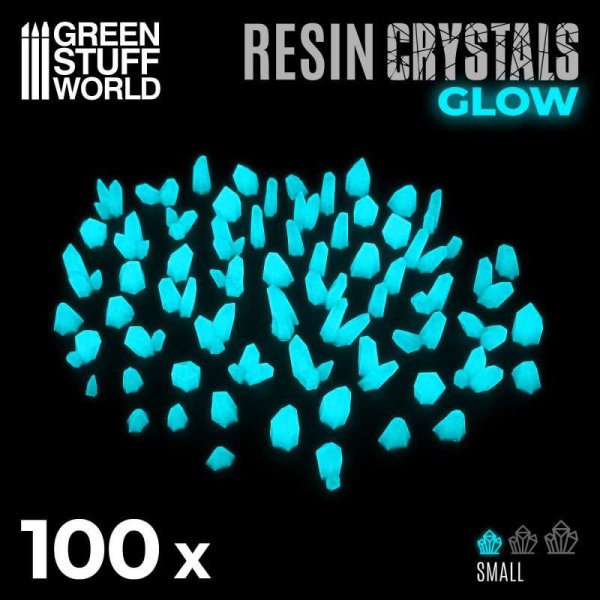 Green Stuff World - Cristaux de Résine Bleu turquoise glow - Petits