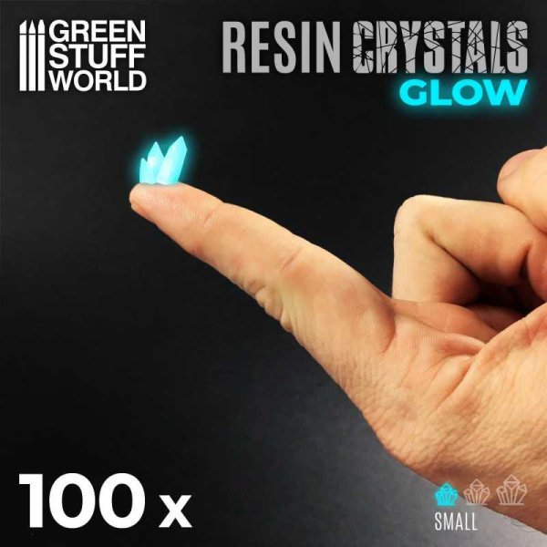 Green Stuff World - Cristaux de Résine Bleu turquoise glow - Petits – Image 2