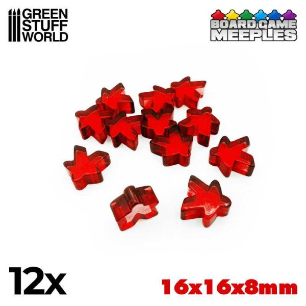 Green Stuff World - Meeples 16x16x8mm - Rouge