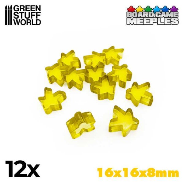 Green Stuff World - Meeples 16x16x8mm - Jaune