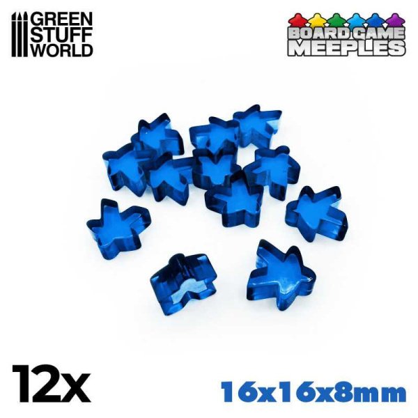 Green Stuff World - Meeples 16x16x8mm - Bleu