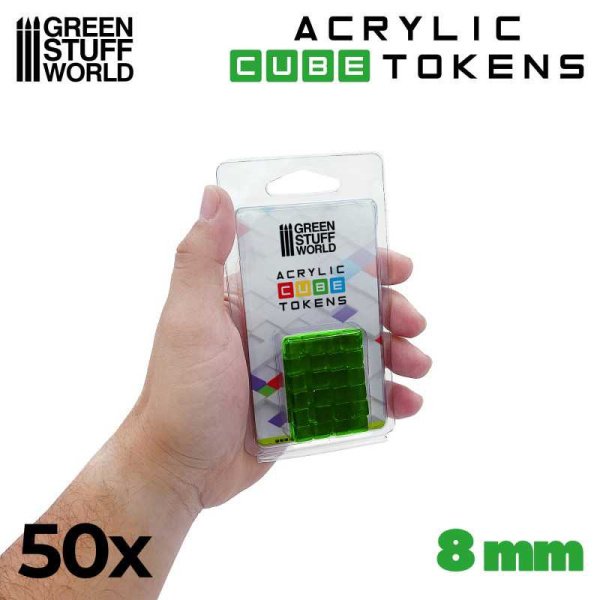 Green Stuff World - Jetons Cubes Verts 8mm – Image 2
