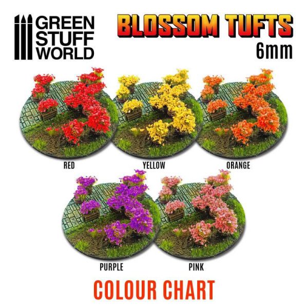 Green Stuff World - Touffes de Fleurs - 6mm - Auto-Adhésif - Fleurs Violettes – Image 2
