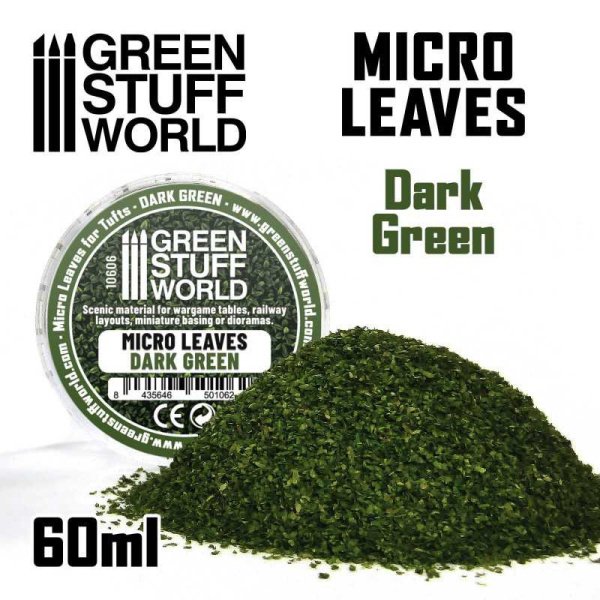 Green Stuff World - Micro feuilles - Mélange vert foncé