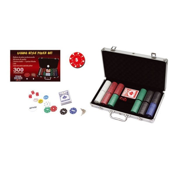 Mallette de poker professionnelle 300 jetons (11,5 gr)