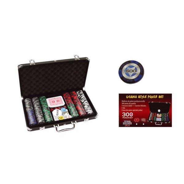Mallette de poker professionnelle 300 jetons (14 gr)