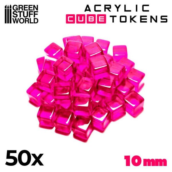 Green Stuff World - Jetons - Cubes Roses 10mm – Image 2