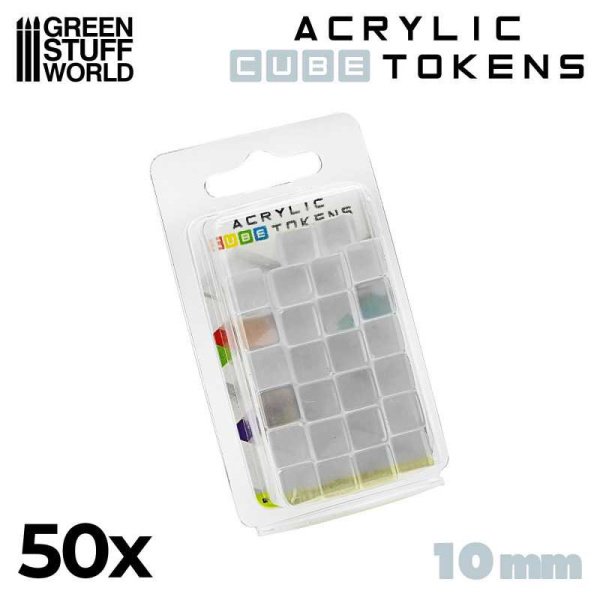 Green Stuff World - Jetons - Cubes Transparents 10mm
