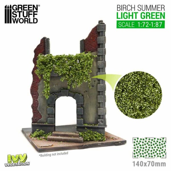 Green Stuff World - Feuillage lierre miniature - Bouleau vert clair - Petit