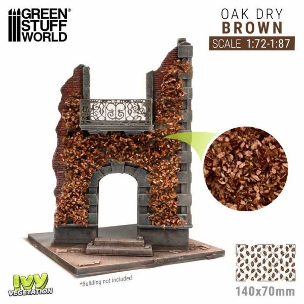 Green Stuff World - Feuillage lierre miniature - Chêne Marron - Petit