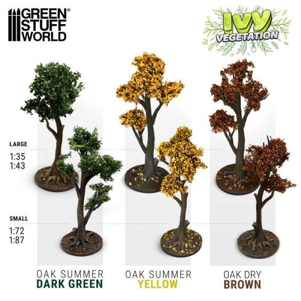 Green Stuff World - Feuillage lierre miniature - Chêne Marron - Petit – Image 3
