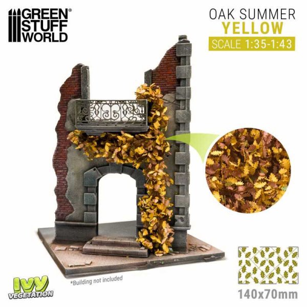 Green Stuff World - Feuillage lierre miniature - Chêne Jaune - Large