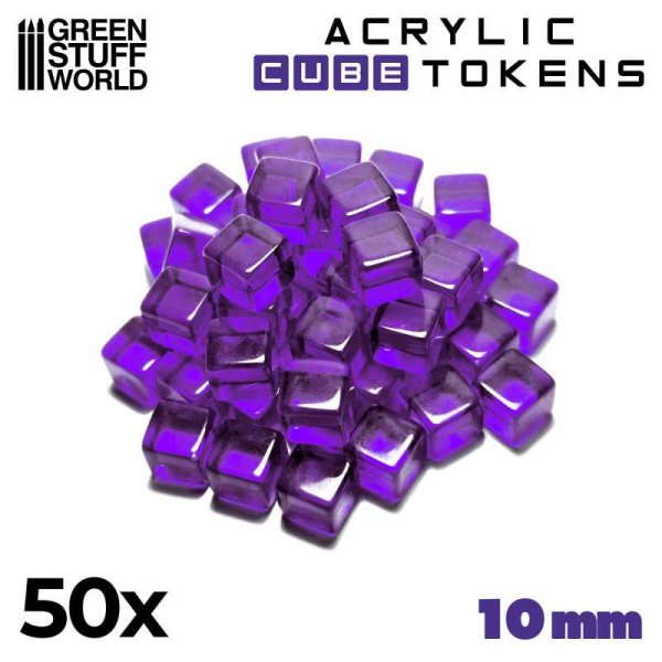 Green Stuff World - Jetons Cubes Violets 10mm – Image 2