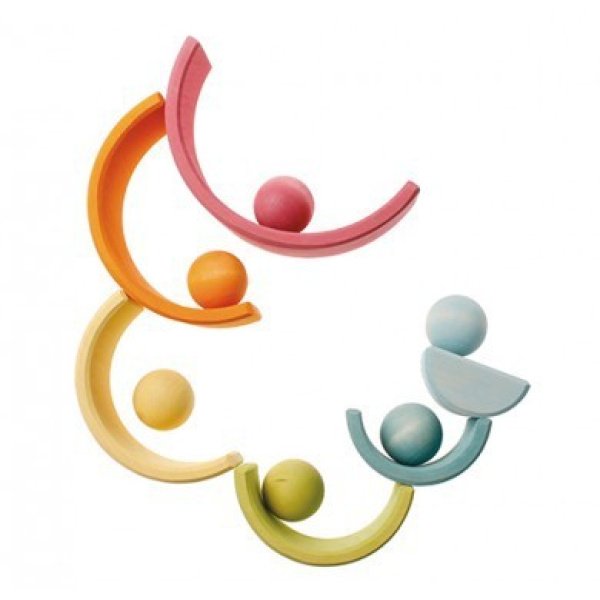 6 Boules en Bois Pastel – Image 2