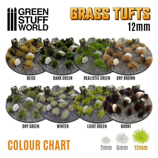 Green Stuff World - Touffes d'herbe - Tuft 12 mm - Vert Sec – Image 3